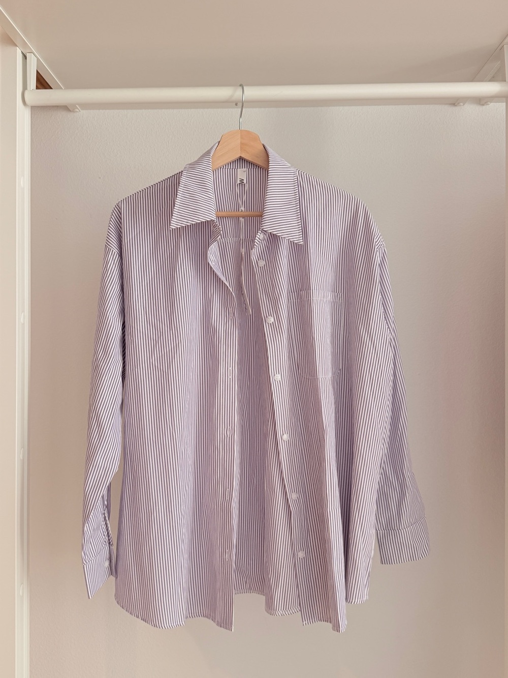 Men's Classic Stripe Button-Up Shirt - Blue/White